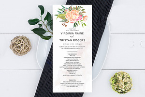 Wedding Program Template Canva