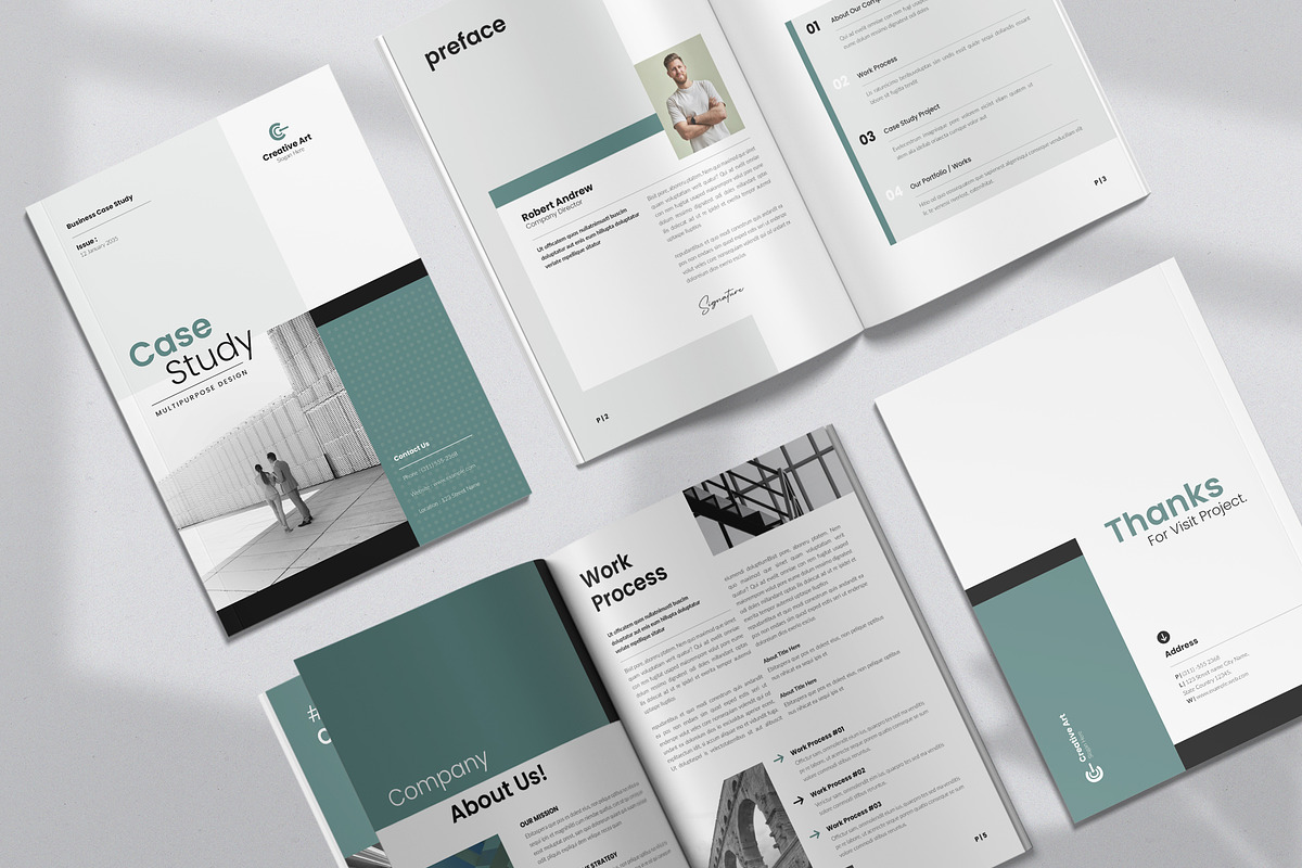 Case Study Canva Brochure Template, a Brochure Template by NorthPeak (Photo 2 of 10)