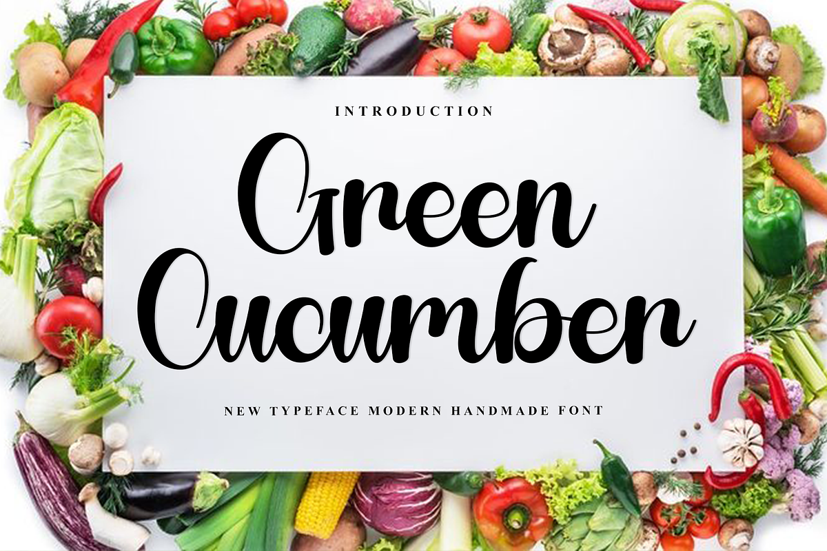 Green Cucumber, a Handwritten Font by FreshTypeINK (Photo 1 of 8)