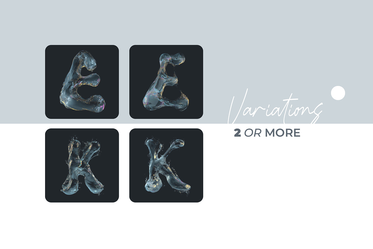 Floating Water Letters Overlays, a Symbol Font by PhotoSpirit (Photo 2 of 8)