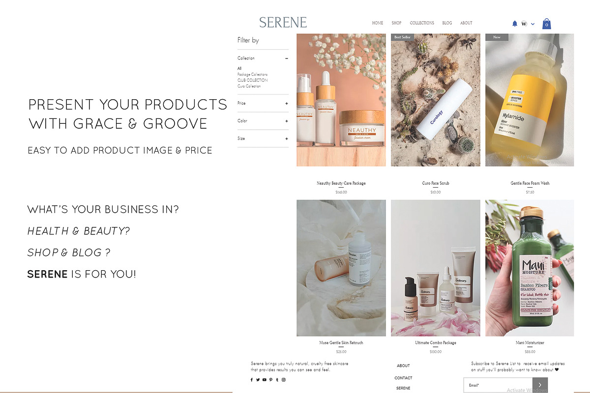 Ecom Wix Studio Template | SERENE, a Wix Template by Design Unique (Photo 5 of 8)