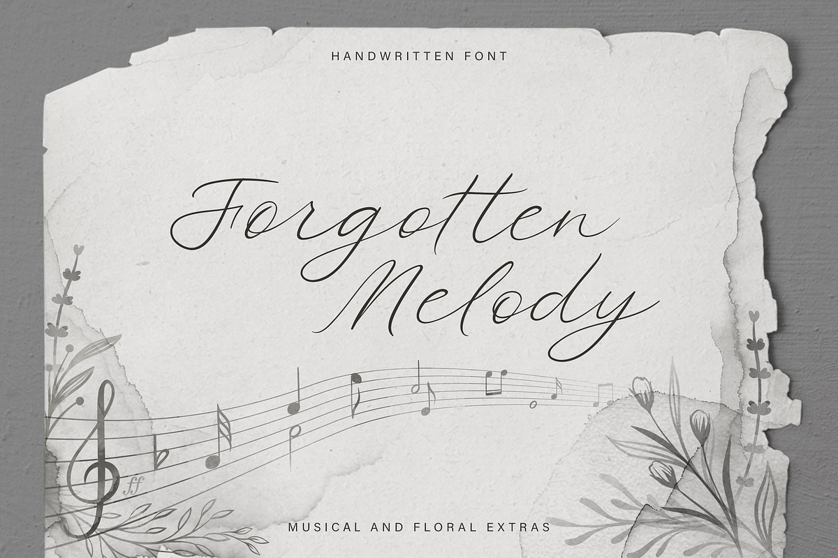 Forgotten Melody Font + EXTRAS