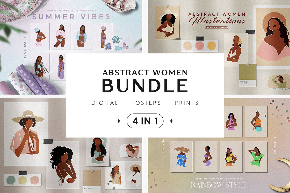 Abstract Women Bundle, a Person Illustration by TiriCo (Photo 1 of 5)