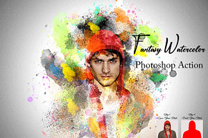 Fantasy Watercolor Photoshop Action