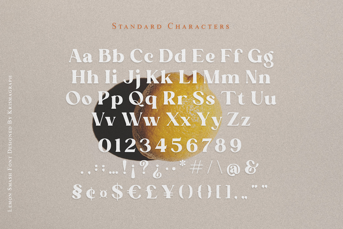 Lemon Smash | Modern Retro Serif, a Serif Font by Krismagraph (Photo 9 of 14)