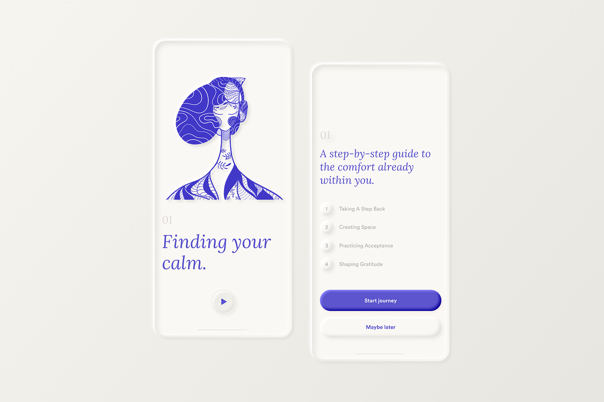 Mindfulness Illustrations 12 Pack, a Person Illustration by Luna Studio (Photo 8 of 10)