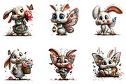 Bunny and Butterfly Clipart Set, a Seasonal Illustration by CreationArt (Thumbnail 5 of 5)