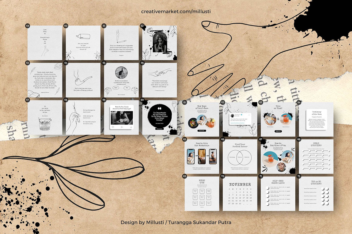 Typewriter Canva Instagram Template, a Social Media Template by Millusti (Photo 5 of 10)