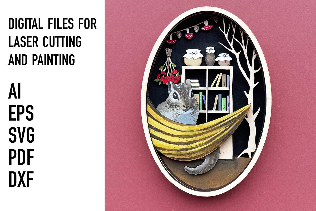 Woodland Shadow Box SVG Bundle, an Object Graphic by HelloWood (Photo 2 of 5)