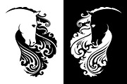 Ornate Calligraphic Horse, an Animal Illustration by Color and Decor (Thumbnail 3 of 3)