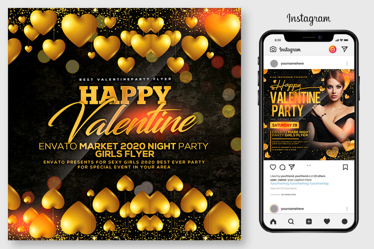 100 Night Club Party Flyers Bundle, a Flyer Template by graphicforest (Photo 26 of 72)