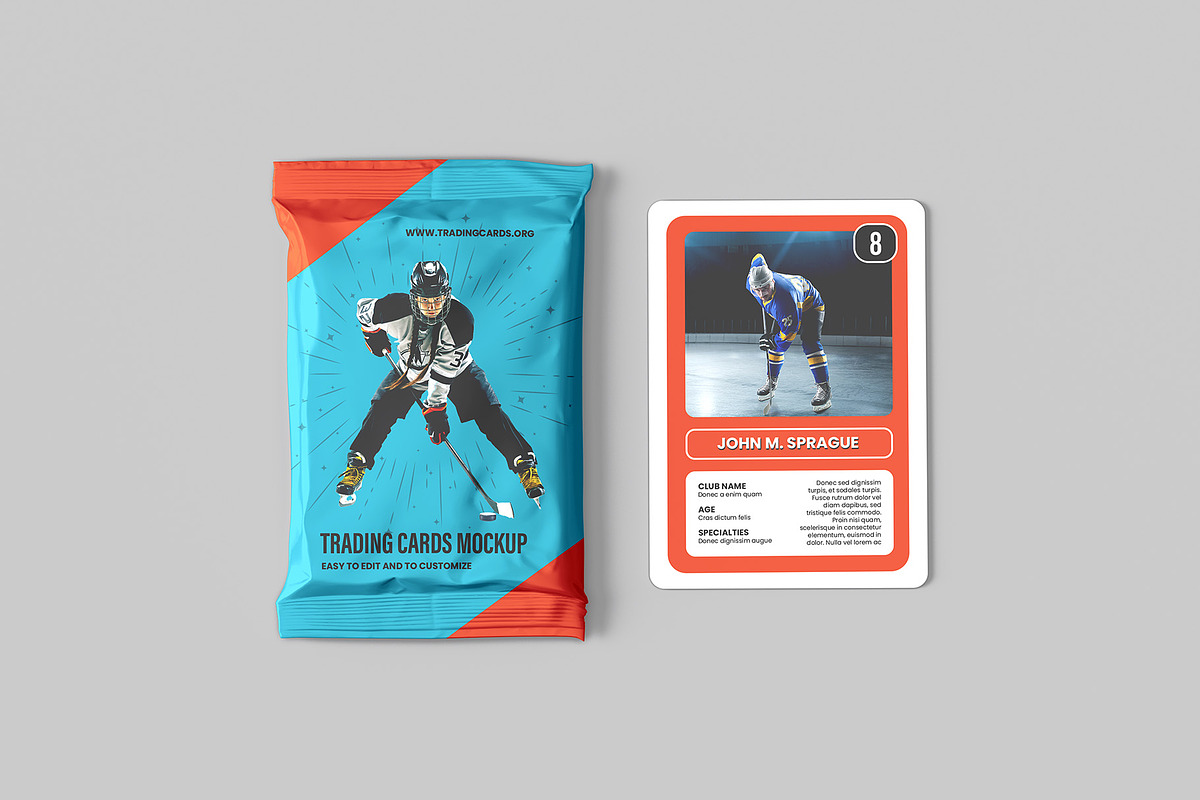 Trading Cards Mockup v2 - 9 views, an Advertising Mockup by Illusiongraphic (Photo 10 of 20)