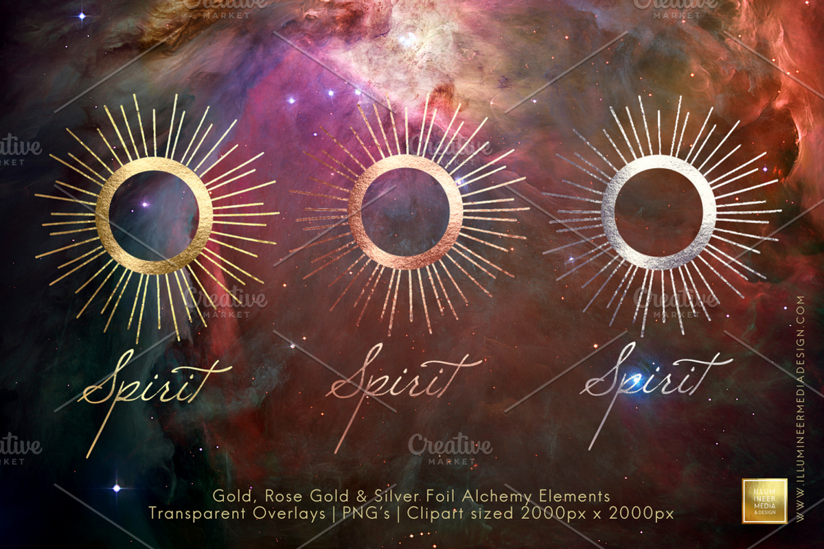 The 5 Alchemy Elements: Foil Set, an Object Graphic by Illumineer Media & Design (Photo 4 of 13)