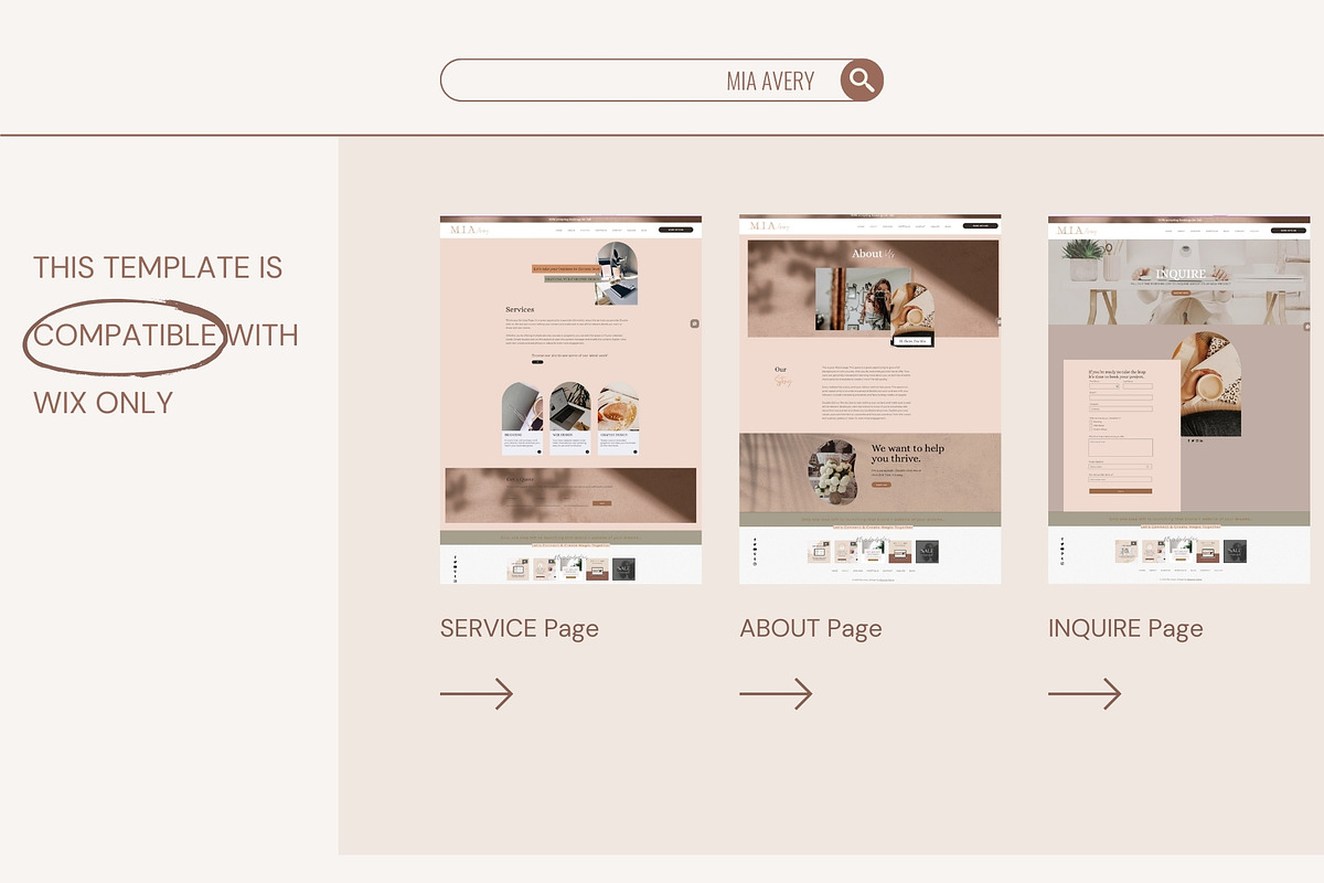 WIX Website Mia Avery, a Wix Template by Brand & Palms (Photo 4 of 8)