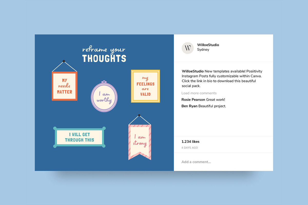 Mental Health Social Bundle - Canva, a Social Media Template by Willoe Studio (Photo 4 of 12)