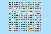 Flat World Flag (round & rectangle), an Illustration by Design Shop (Thumbnail 2 of 5)