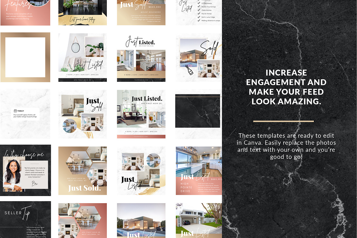 157 Realtor Instagram Templates, a Social Media Template by Galaxybomb (Photo 2 of 9)