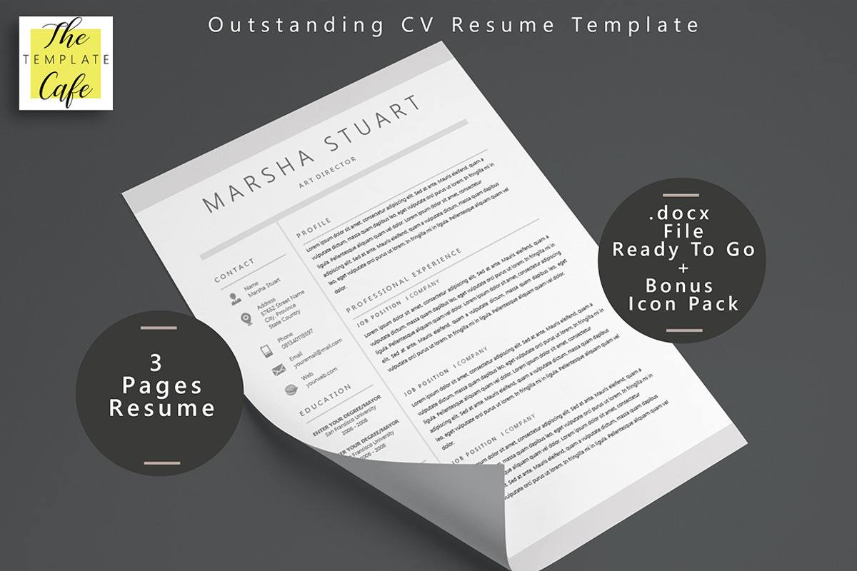 Elegant MS Word Resume Template, a Resume Template by Rustype (Photo 1 of 7)