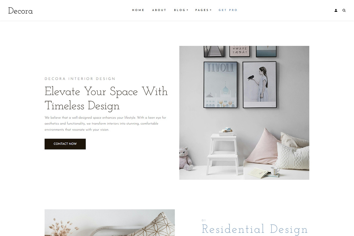 Decora - Interior Design HTML CSS preview 3