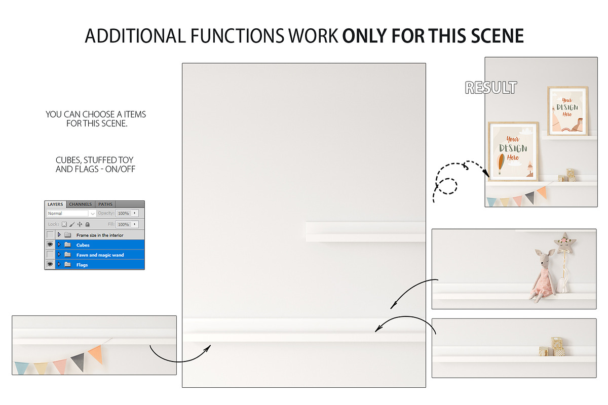 Kids Frames & Wall Mockup Bundle - 6, a Print Template by Yuri-U (Photo 19 of 28)