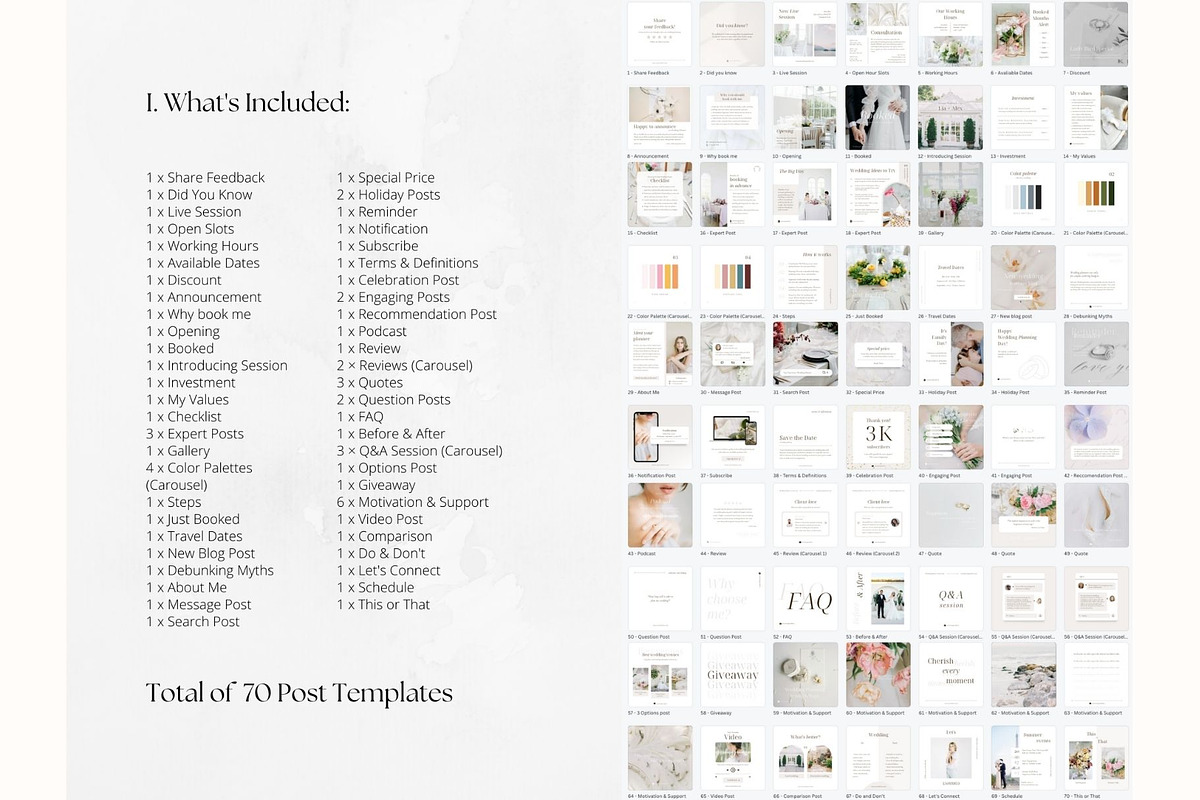 240 Wedding Event Planer BUNDLE, a Social Media Template by PatternLab. (Photo 2 of 9)
