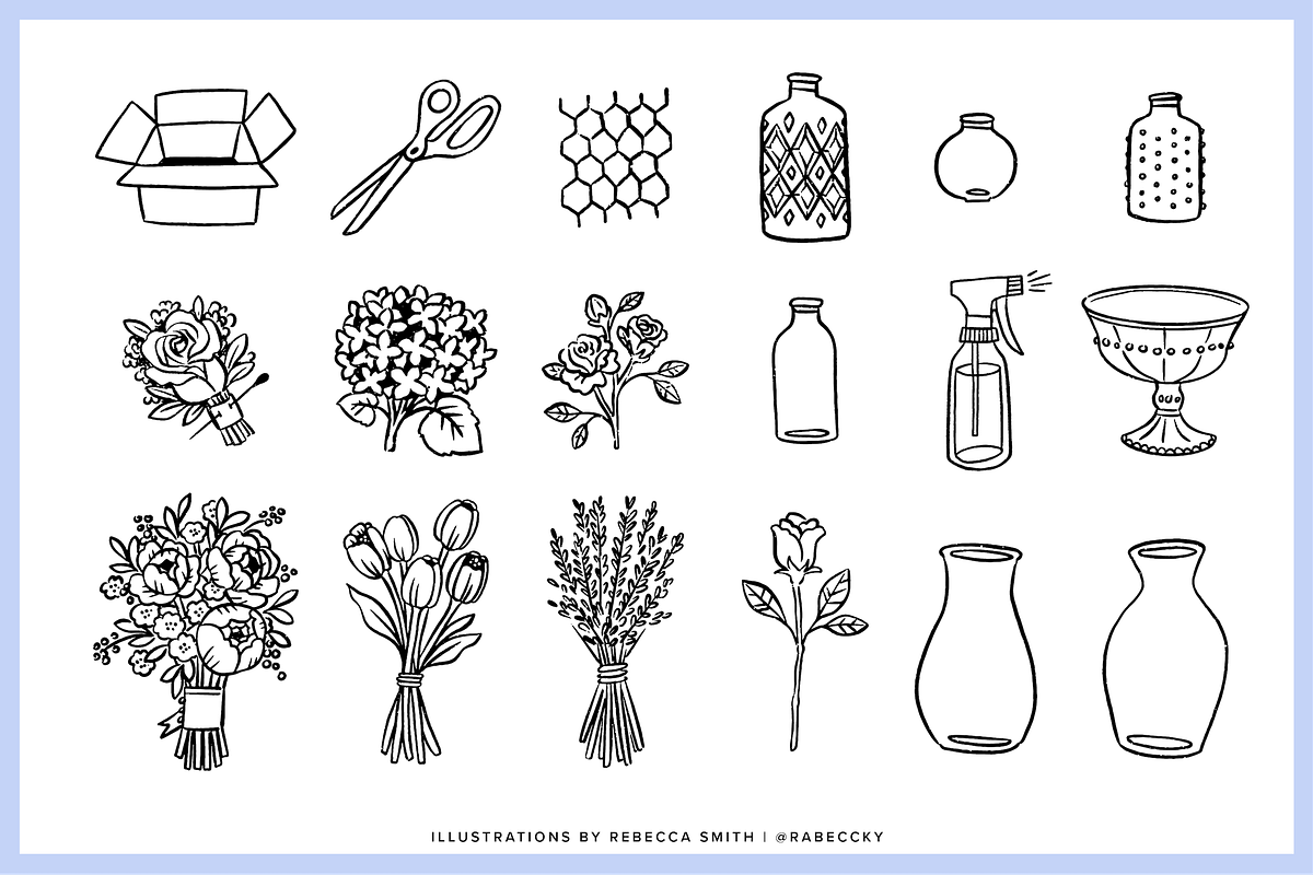 Hand Drawn Floral Studio, an Illustration by rabeccky (Photo 4 of 7)