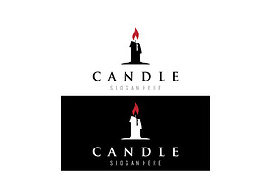 Burning candle logo., a Branding & Logo Template by LOGOCREATIVE