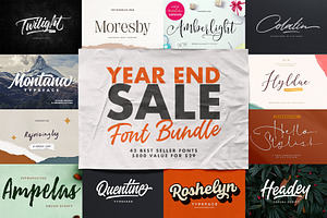 Year End Sale Font Bundle