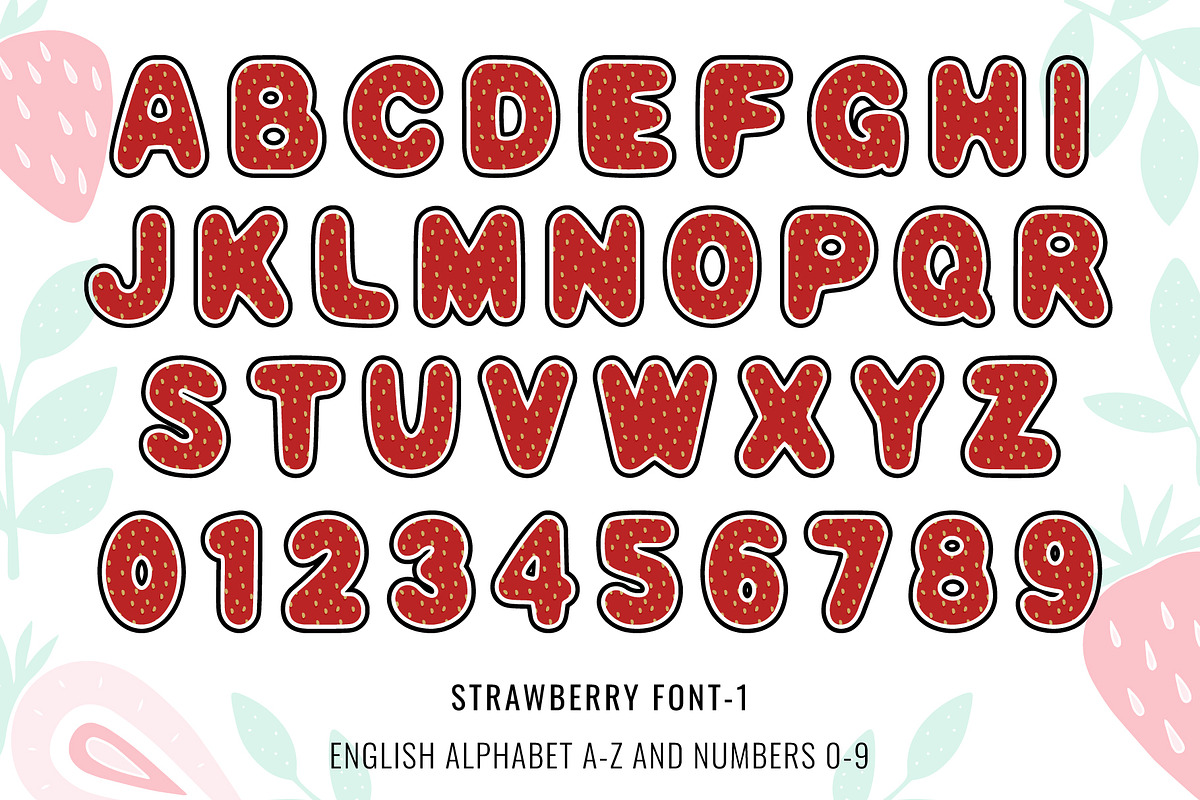 Strawberry Font, a Symbol Font by Font Craft Studio (Photo 5 of 7)