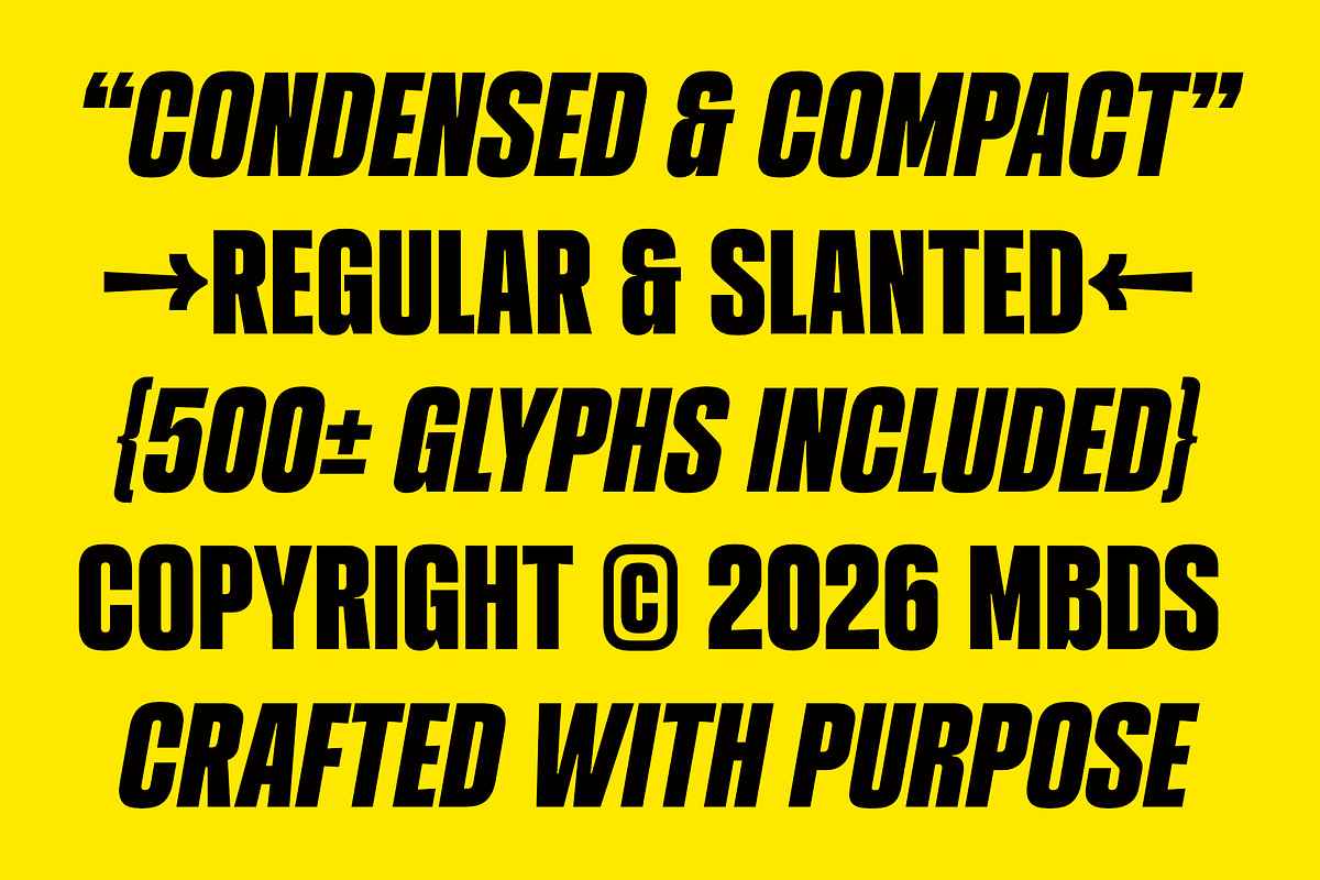 Milestar – Bold Condensed Sans Serif, a Sans Serif Font by Mbonster Design Studio (Photo 3 of 19)