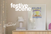 DIN A White Frame Festive Mockup, a Household Mockup by WasMockups (Thumbnail 4 of 6)