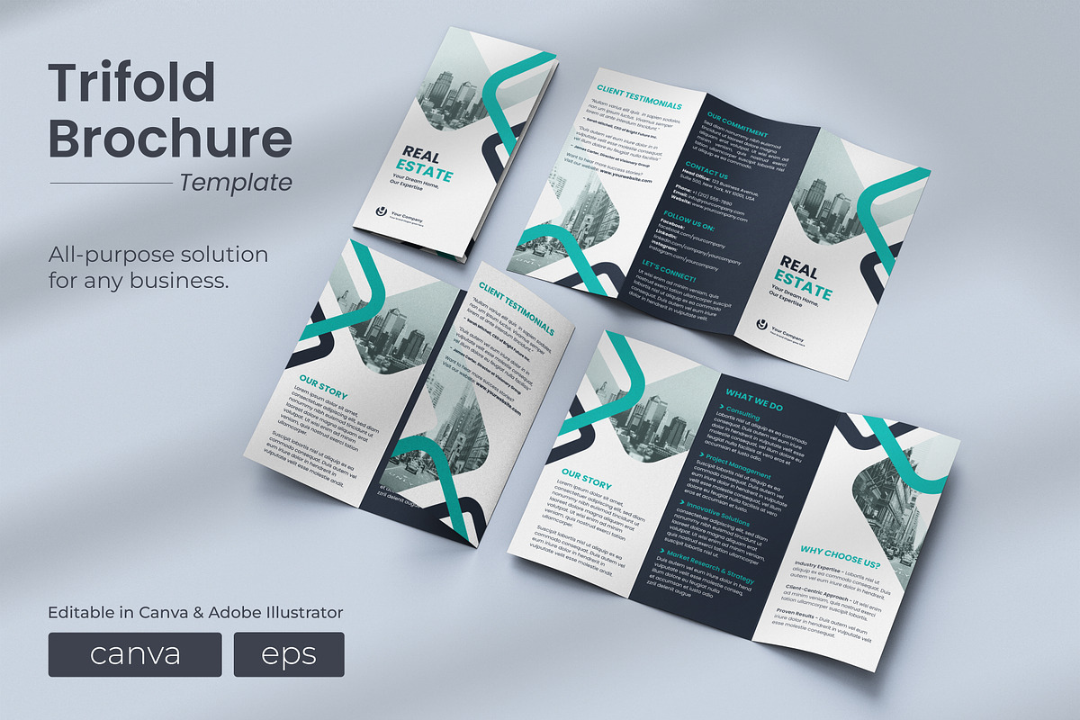All Purpose Trifold Brochure 05, a Brochure Template by WheelieMonkey (Photo 1 of 4)
