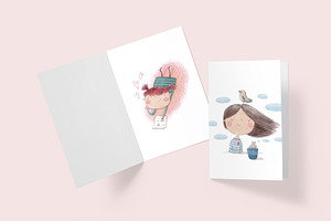 Cute Illustrations Love Card