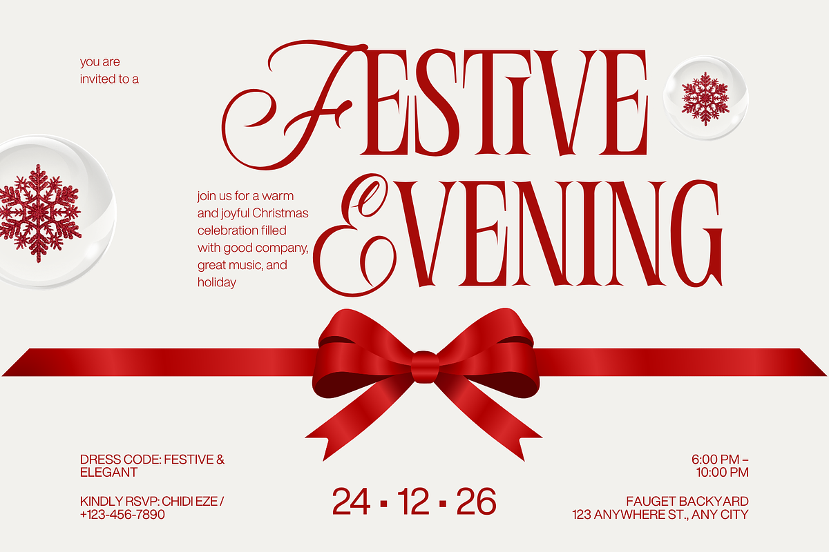 Pravelle Christmas Elegant Serif, a Serif Font by Ainun Jinan (Photo 4 of 12)
