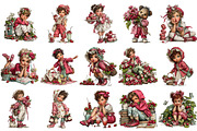 Strawberry Kids PNG Clipart, a Seasonal Illustration by OK Design (Thumbnail 3 of 6)
