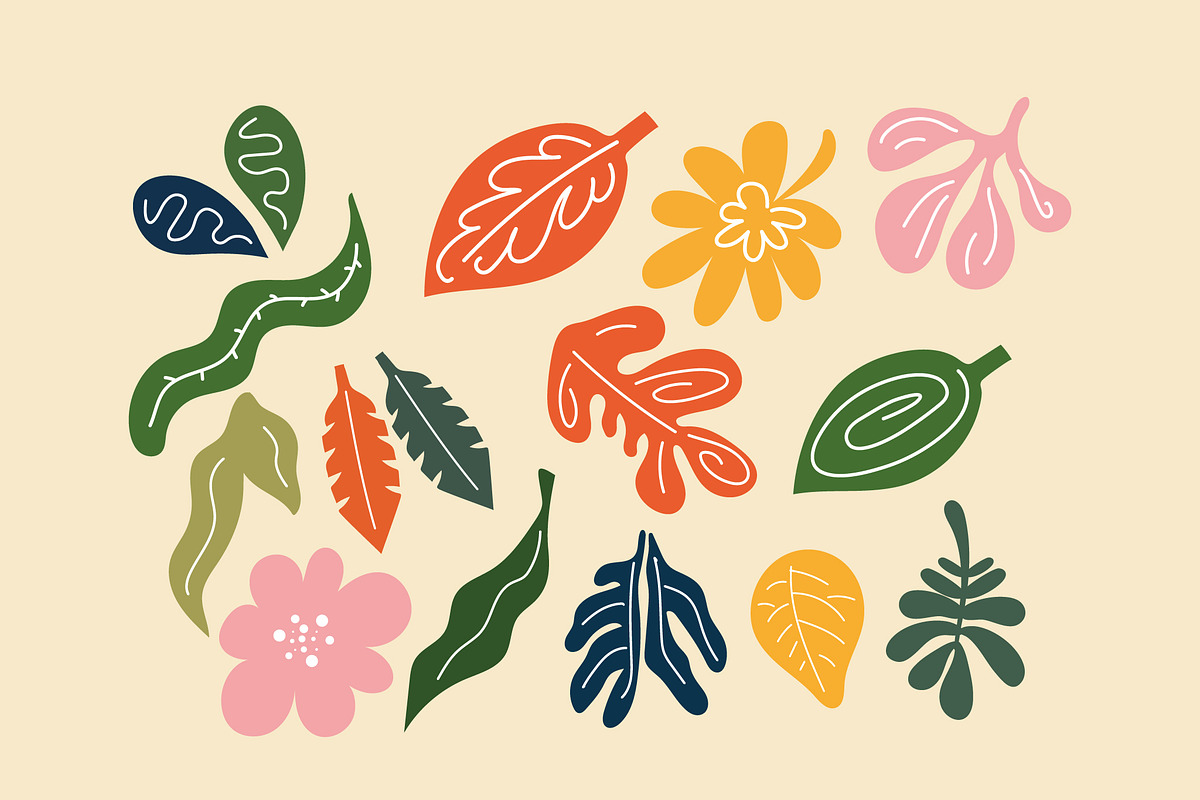 Modern Botanical Nature Set