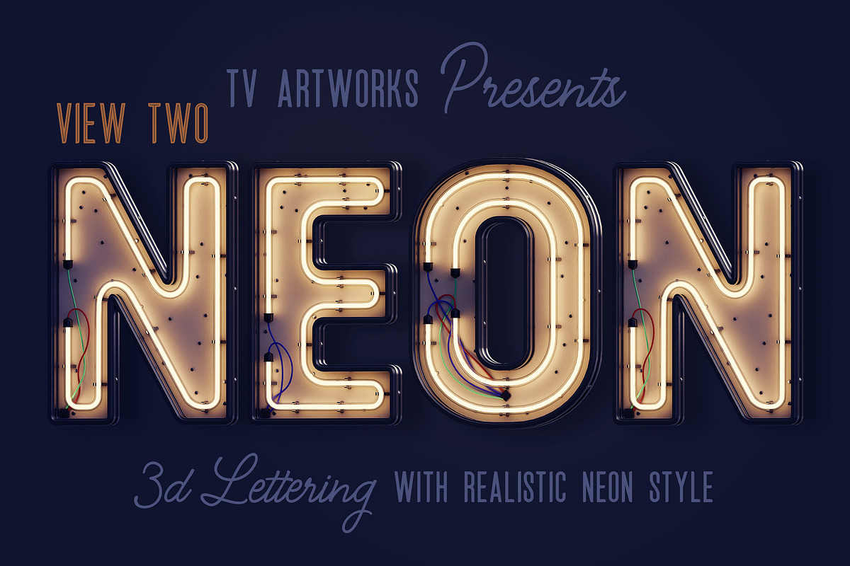 Modern Neon 3D Lettering, a Graphic by TVartworks (Photo 16 of 18)