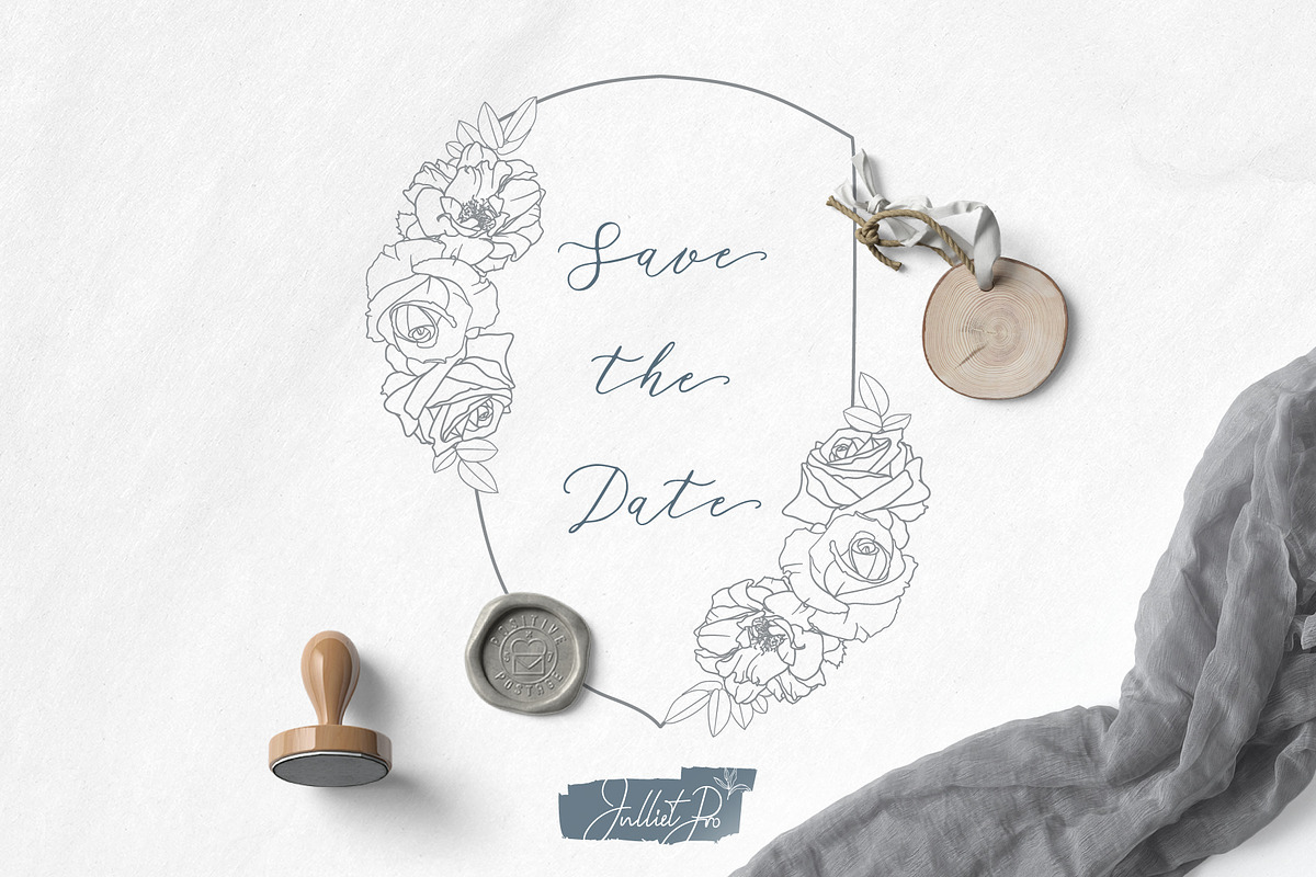 Vintage Roses Wedding, an Object Graphic by JuDesign (Photo 4 of 5)