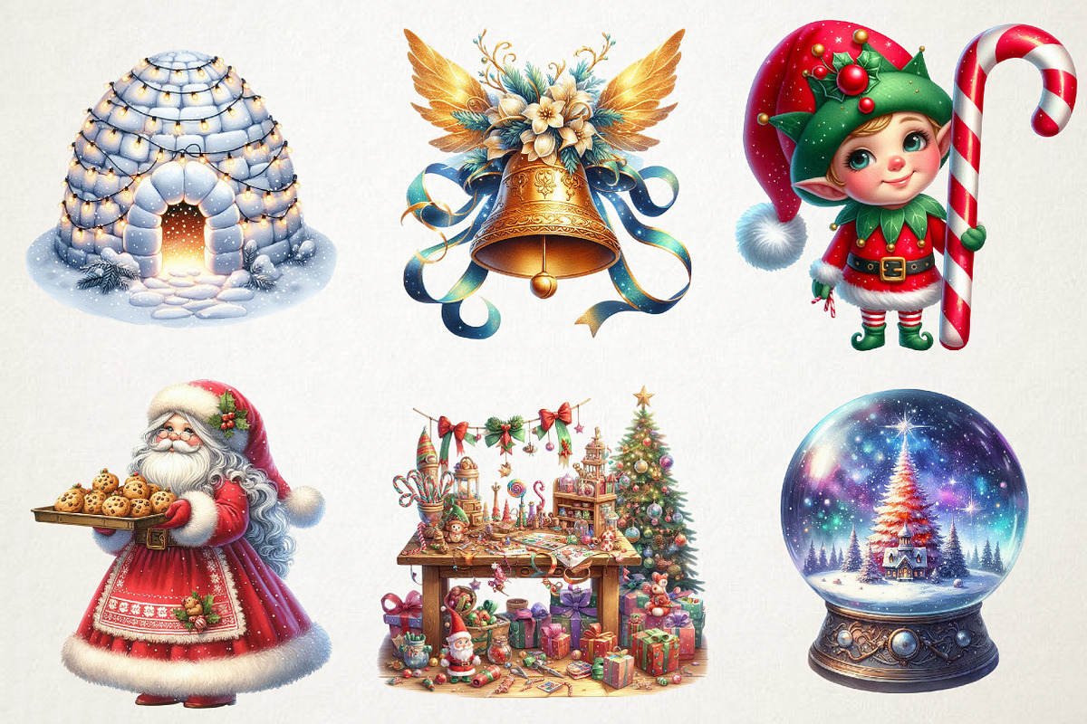 Magical North Pole Christmas Clipart, an Illustration by RobertsArt (Photo 7 of 7)