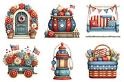 4th of July Countryside Clipart, a Seasonal Illustration by Daily.Designs (Thumbnail 4 of 5)