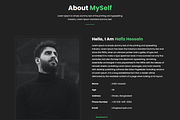 Minimal Dark UI Personal Resume Web, a HTML Template by Themeplaza (Thumbnail 2 of 6)