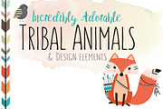 Huge Tribal Animal Clipart Bundle, an Animal Illustration by Kenna Sato Designs (Thumbnail 1 of 4)