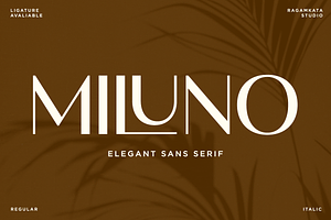 Miluno - Elegant Sans Serif, a Font by RagamKata
