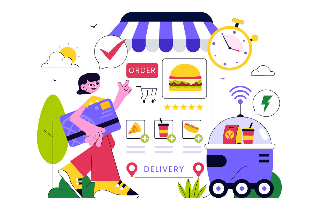 10 Robotic Food Delivery Service, a Food Illustration by denayunebgt (Photo 4 of 4)