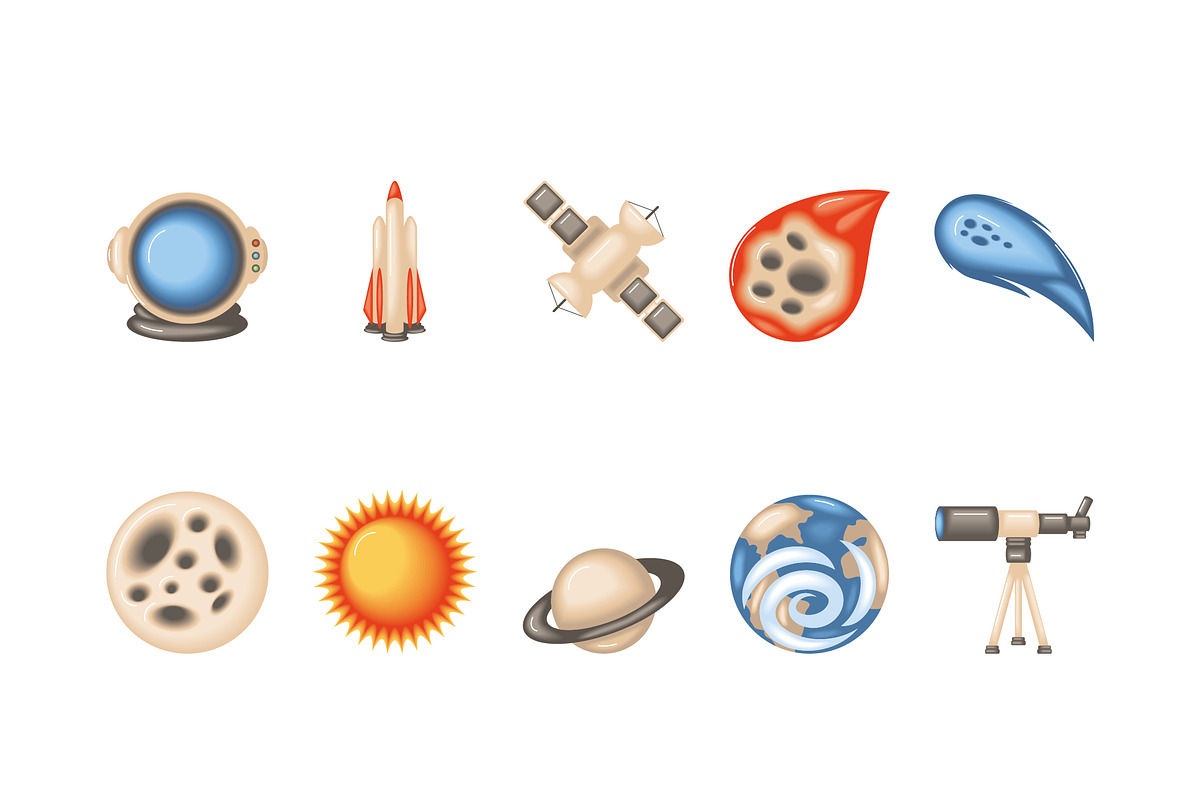Space Exploration Illustration Set