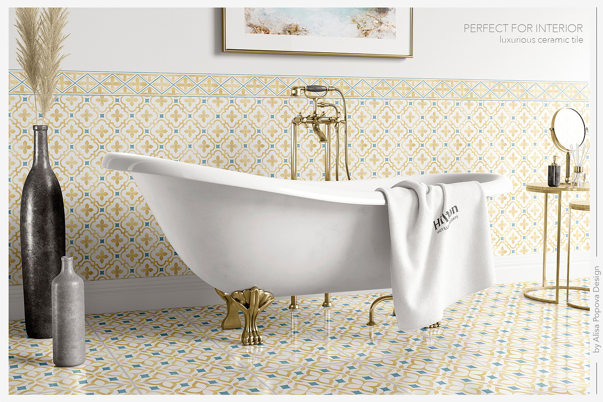 Islamic Moroccan & Azulejos Patterns, a Pattern Graphic by Alisa Fimen Design (Photo 3 of 11)