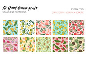 Hand drawn fruit Seamless pattern, a Pattern Graphic by CreativeChristiana (Thumbnail 2 of 12)