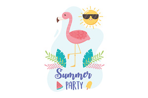 summer party event, an Illustration by studiogstock
