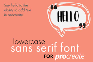 Procreate Sans Serif Type Kit 2