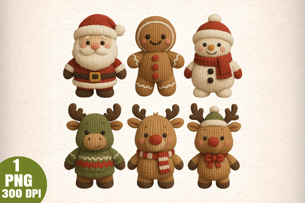 Crochet Yarn Christmas PNG, an Illustration by Daily.Designs (Photo 1 of 5)